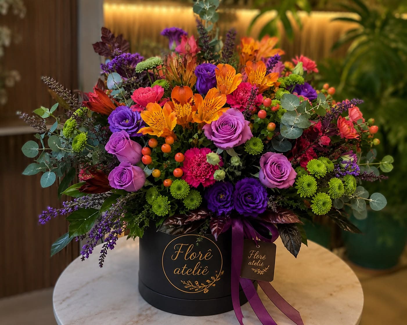 Composição floral autoral da Florê